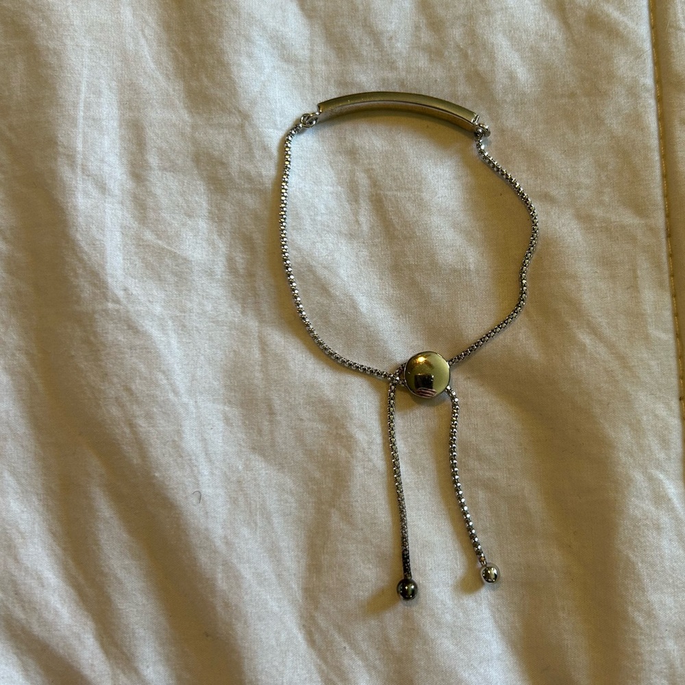 Michael Hill Elegant & Crystal Silver Adjustable Bracelet